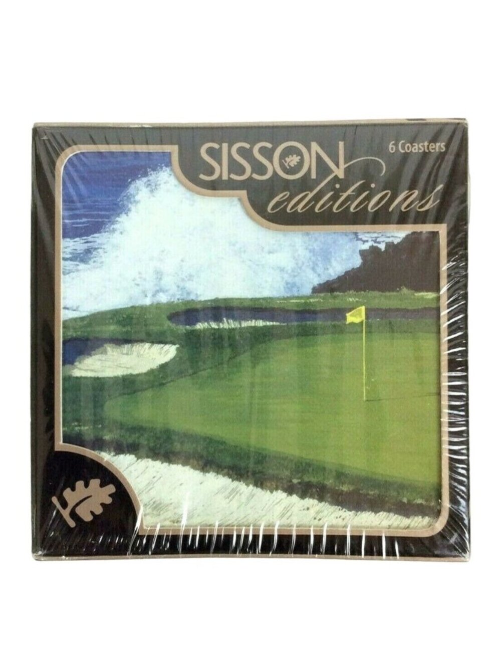 Sisson Editions Golf Coasters Set Of 6 The Greens 61022 New